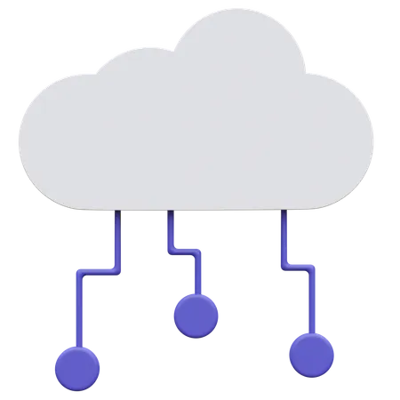 Computação em nuvem  3D Icon