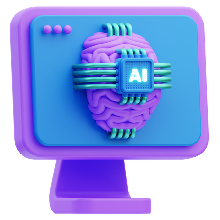 Computación cognitiva  3D Icon