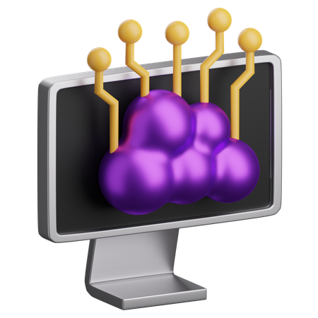 Computación de borde  3D Icon