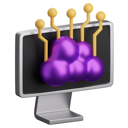 Computación de borde  3D Icon