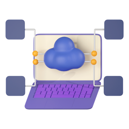 Computación en la nube  3D Icon