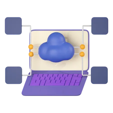 Computación en la nube  3D Icon