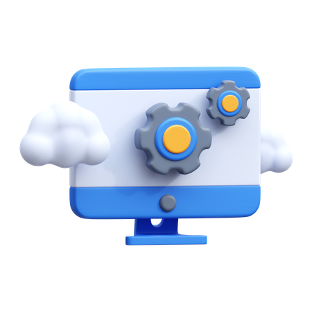 Computación en la nube  3D Icon