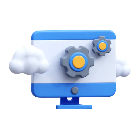 Computación en la nube  3D Icon