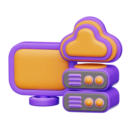 Computación en la nube  3D Icon