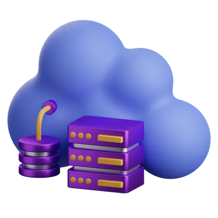 Computación en la nube  3D Icon