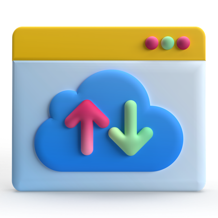 Computación en la nube  3D Icon