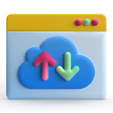 Computación en la nube  3D Icon