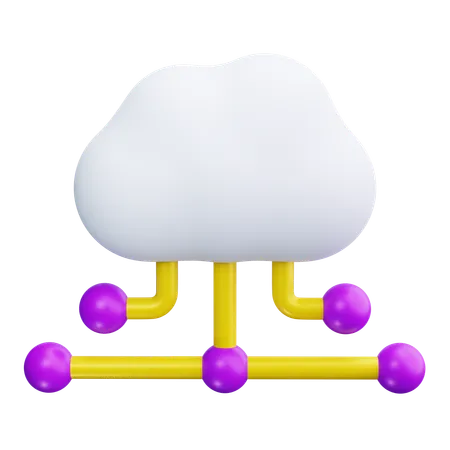 Computación en la nube  3D Icon