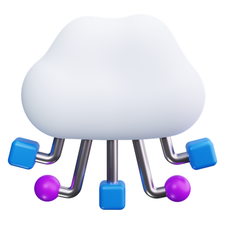 Computación en la nube  3D Icon