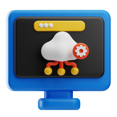 Computación en la nube  3D Icon