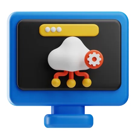 Computación en la nube  3D Icon