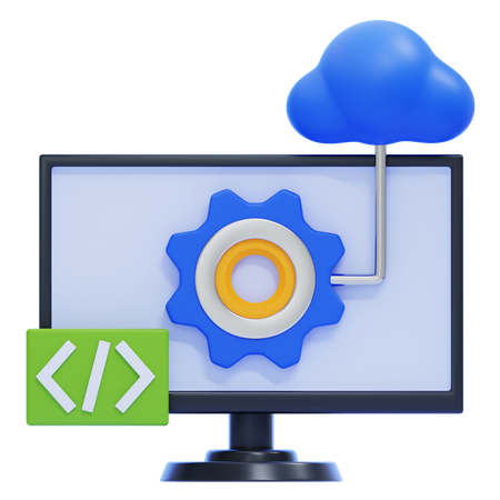 Computación en la nube  3D Icon
