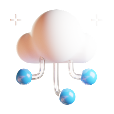 Computación en la nube  3D Illustration