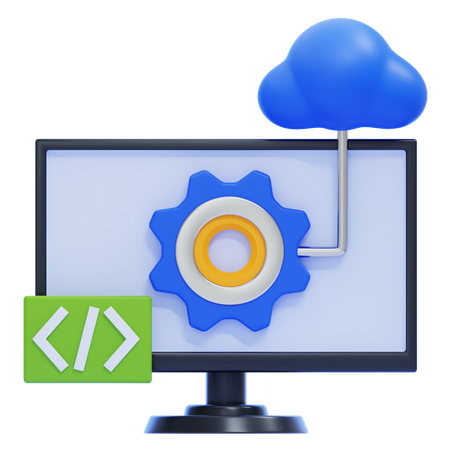 Computación en la nube  3D Icon