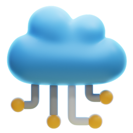 Computación en la nube  3D Icon