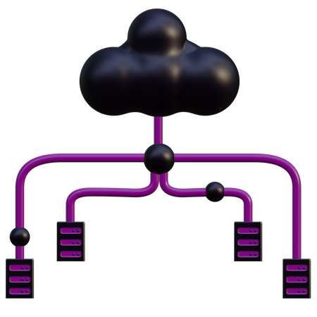Computación en la nube  3D Icon