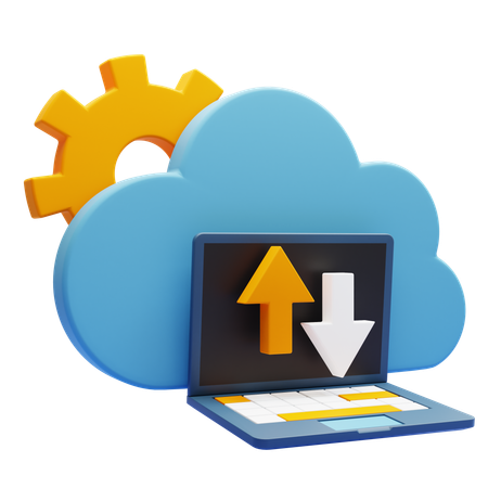 Computación en la nube 3D Icon