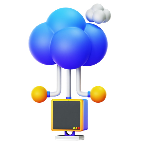 Computación en la nube  3D Icon