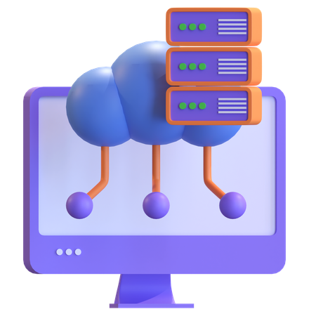 Computación en la nube  3D Icon