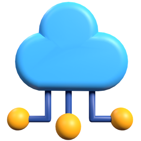 Computación en la nube  3D Icon