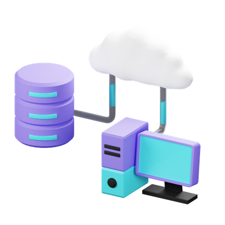 Computación en la nube  3D Icon
