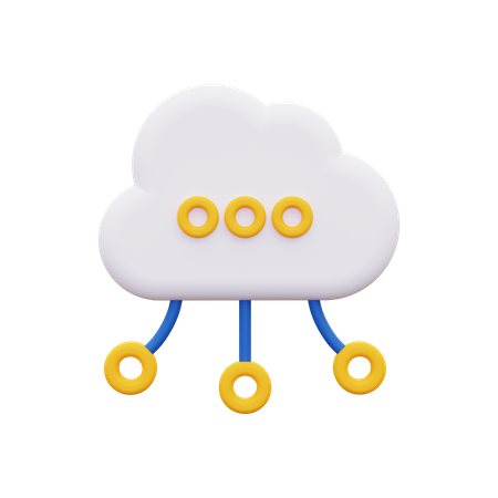 Computación en la nube  3D Icon