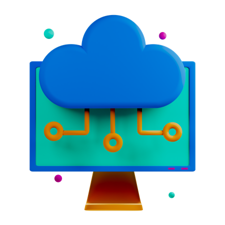 Computación en la nube  3D Icon