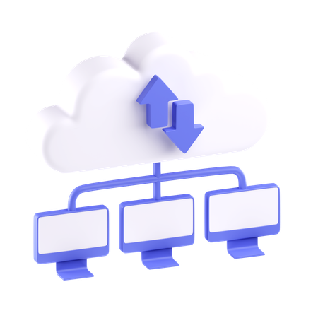 Computación en la nube  3D Icon
