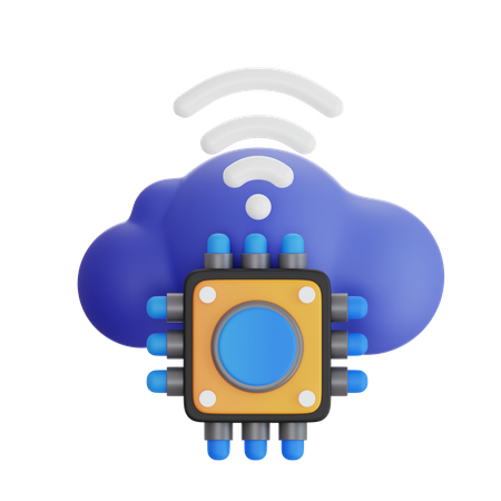Computación en la nube  3D Icon