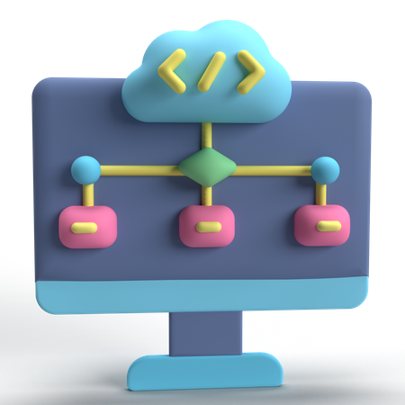 Computación en la nube  3D Icon