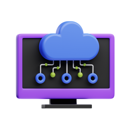 Computación en la nube  3D Icon