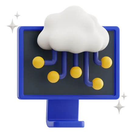 Computación en la nube  3D Icon