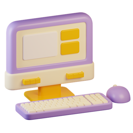 Computador  3D Icon