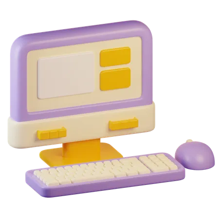 Computador  3D Icon