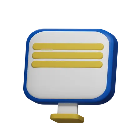 Computador  3D Icon