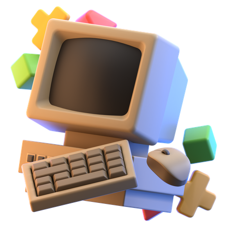 Computador antigo  3D Icon