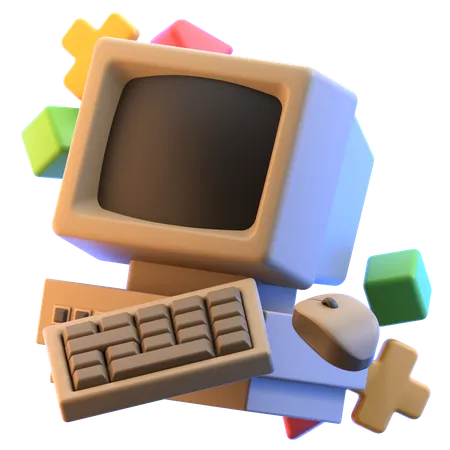 Computador antigo  3D Icon