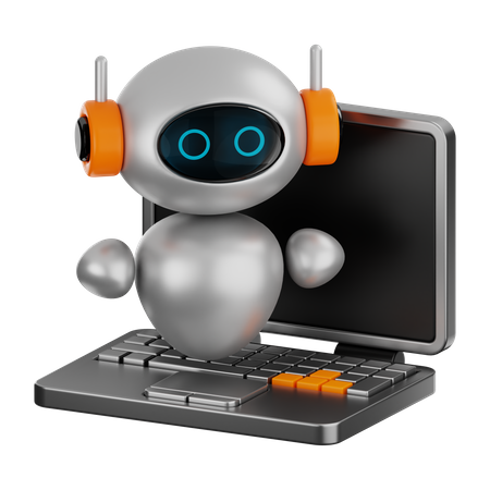 Bot de computador  3D Icon