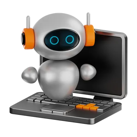 Bot de computador  3D Icon