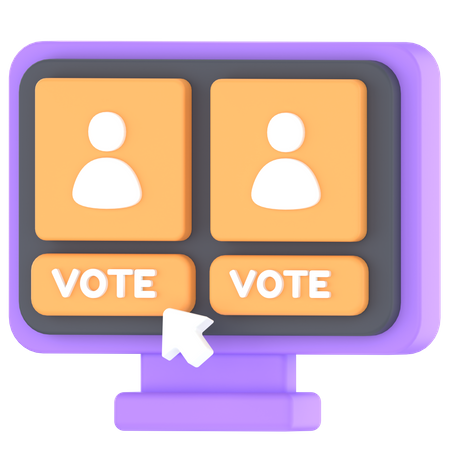 Computador de votação  3D Icon