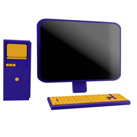 Computador desktop  3D Icon