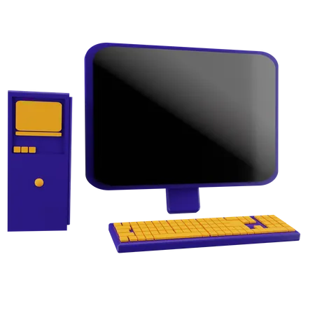 Computador desktop  3D Icon