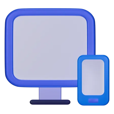 Computador e celular  3D Icon