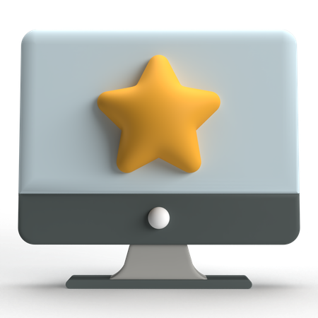 Estrela do computador  3D Icon