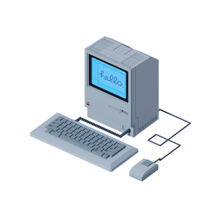 Computador macintosh  3D Illustration