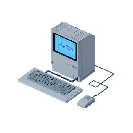 Computador macintosh  3D Illustration