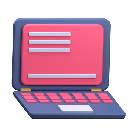 Computador portátil  Ícone 3D