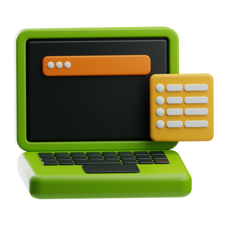 Computador portátil  3D Icon