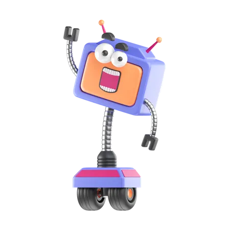 Computador robô  3D Icon